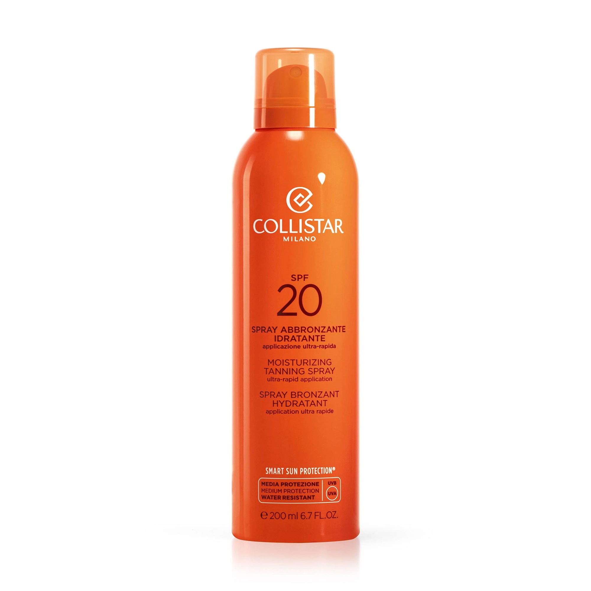 Зволожувальний спрей для засмаги Collistar Moisturizing Tanning Spray SPF 20, 200 мл